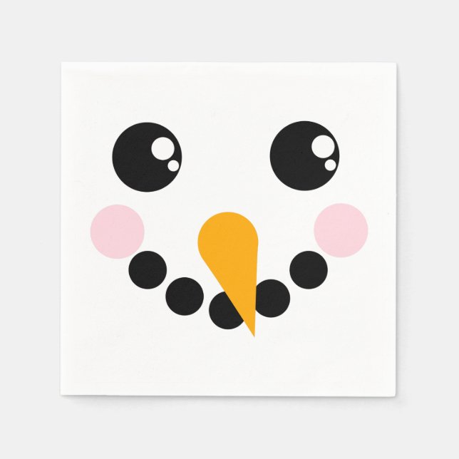 Guardanapo De Papel Rosto de Neve (Frente)