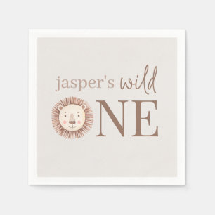 Guardanapo De Papel Rosto de um Leão Selvagem