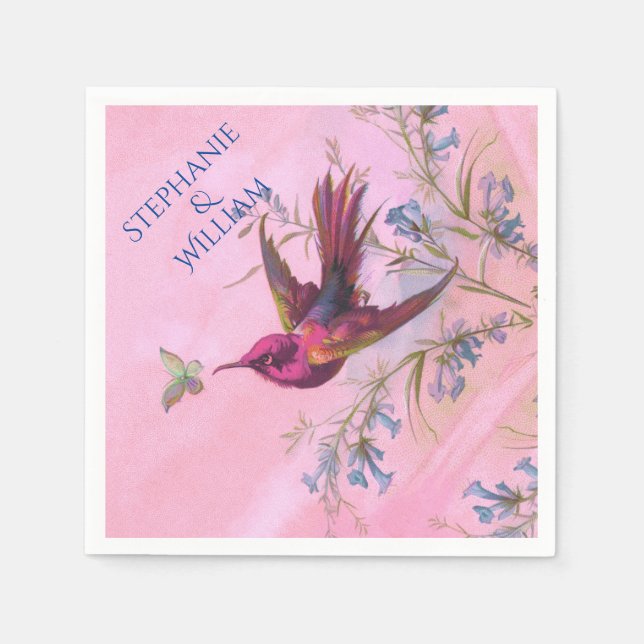 Guardanapo De Papel Rosy Red Hummingbird (Frente)