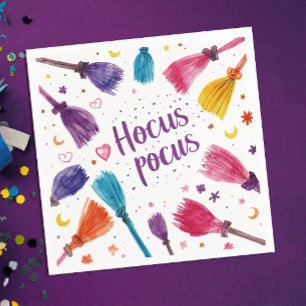 Guardanapo De Papel Roteiro de Cores de Magia Difundida Broomstick Wit