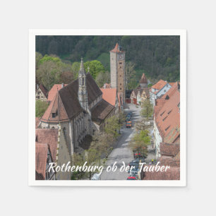 Guardanapo De Papel Rothenburg ob der tauber — cidade antiga de cima