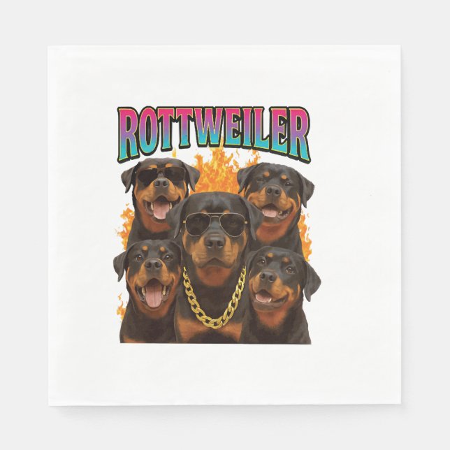 Guardanapo De Papel Rottweiler  (Frente)