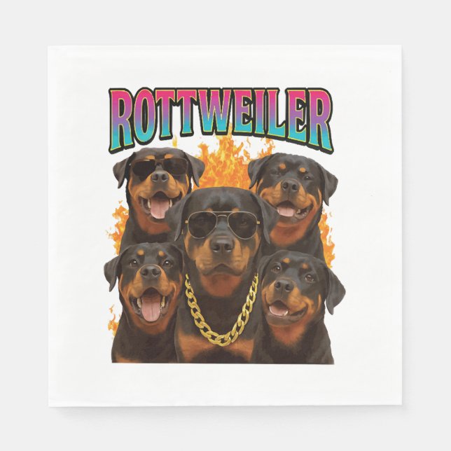 Guardanapo De Papel Rottweiler (Frente)