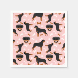 Guardanapo De Papel Rottweiler Rotties Padrão de Cachorro Napkins
