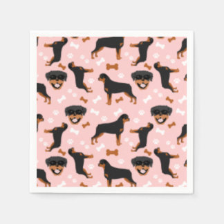 Guardanapo De Papel Rottweiler Rotties Padrão de Cachorro Napkins