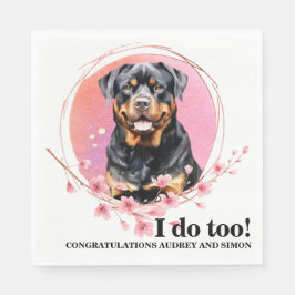 Guardanapo De Papel Rottweiler Wedding Napkins com Cães Foto