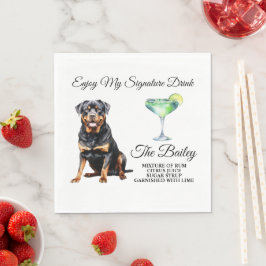 Guardanapo De Papel Rottweiler Wedding Signature Drink