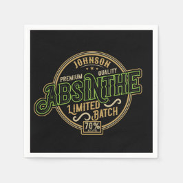 Guardanapo De Papel Rótulo do Líquido de Aguardente de Plantas Herbais