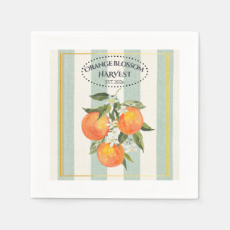 Guardanapo De Papel Rótulo Flor de Laranjeira - Cítrico Mediterrâneo