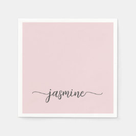Guardanapo De Papel Rótulo Monogramático Minimalista Feminino Rosa Beg