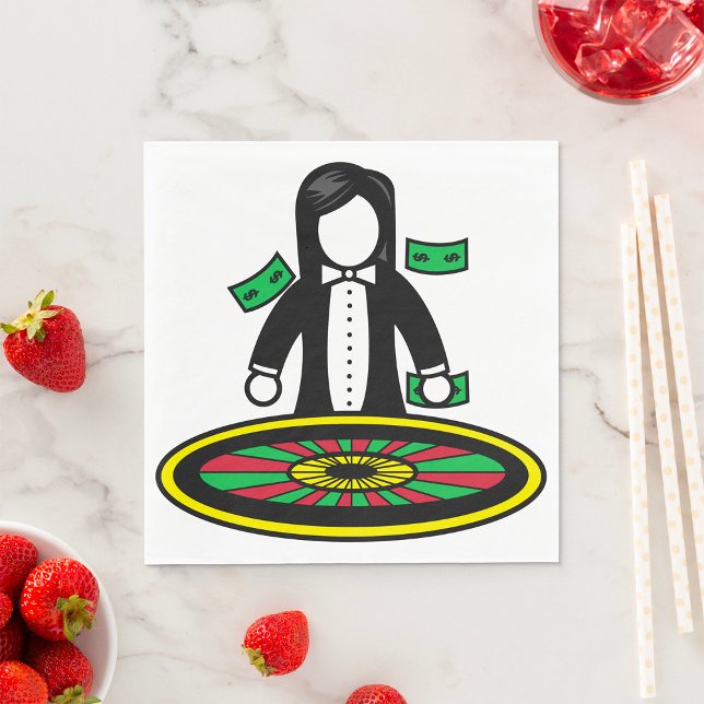 Guardanapo De Papel Roulette Dealer Paper Napkins (Criador carregado)