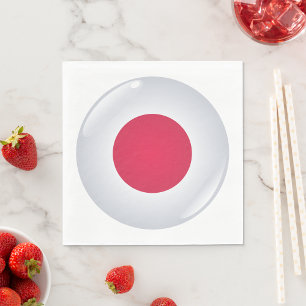 Guardanapo De Papel Round Japan Flag Napkins