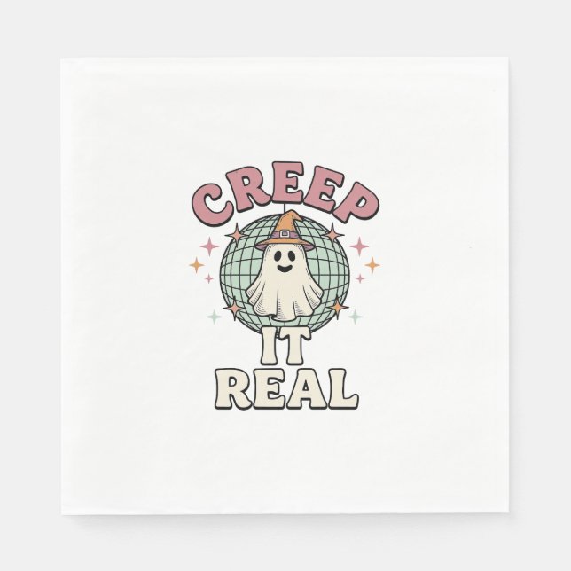 Guardanapo De Papel Roupas de Halloween de Fantasma Disco Creep It Rea (Frente)