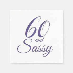Guardanapo De Papel Roxo 60 e festa de aniversário Sassy