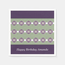 Roxo Acento Floral Roxo e Verde