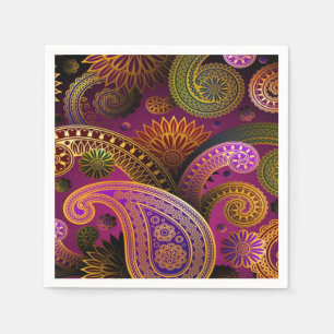Guardanapo De Papel Roxo de Paisley