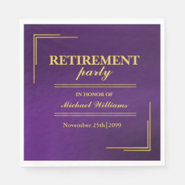Guardanapo De Papel Roxo Elegante Corporativo de Reforma Dourado