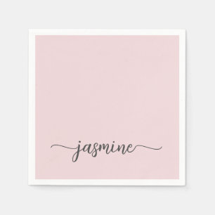 Guardanapo De Papel Roxo Feminino Minimalista Simples Monograma Script