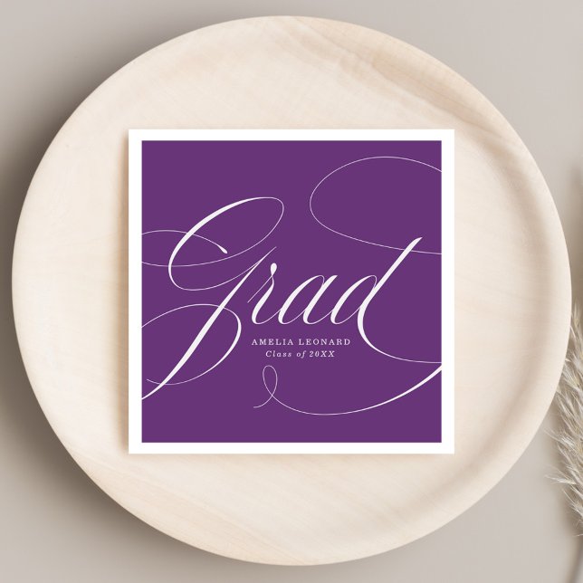 Guardanapo De Papel Roxo | Graduação de Eloquência (Criador carregado)