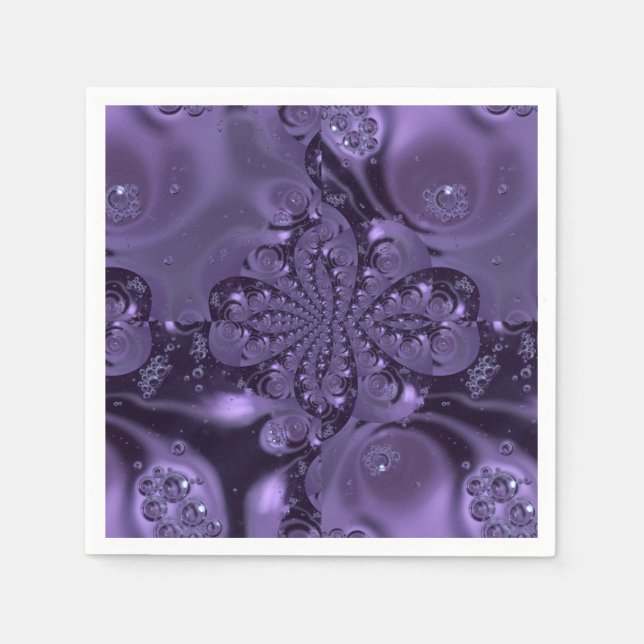 Guardanapo De Papel Roxo Líquido Roxo Elegante (Frente)