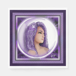 Guardanapo De Papel Roxo Moon Napkins