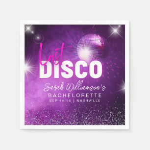 Guardanapo De Papel Roxo Neon Rosa Última Discoteca Despedida de Solte
