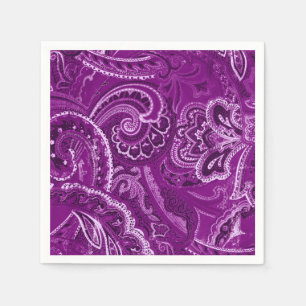 Guardanapo De Papel Roxo - Paisley Bandanna/Bandana