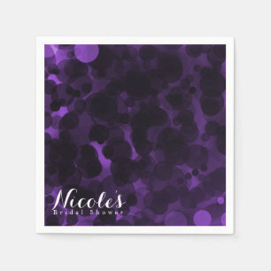 Guardanapo De Papel Roxo & Pontos Pretos Moderno Chique Festa Personal