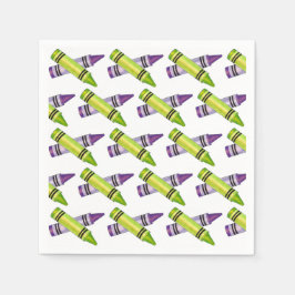 Guardanapo De Papel Roxo Verde Abastecimento de Arte Professora