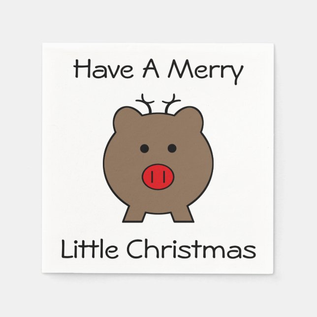 Guardanapo De Papel Roy, o Porco de Natal (Frente)