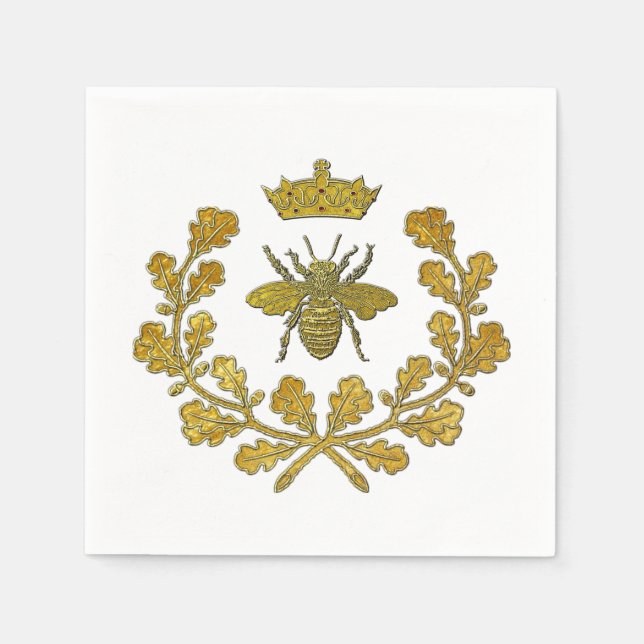 Guardanapo De Papel Royal Bee Crest e a sua cor (Frente)