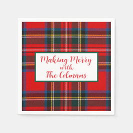 Guardanapo De Papel Royal Stewart Red Plaid MAKING MERRY 