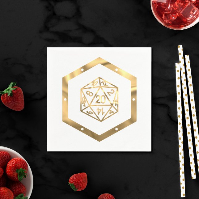 Guardanapo De Papel RPG Dice | Tabletop PnP Roleplayer da Escola Antig (Criador carregado)