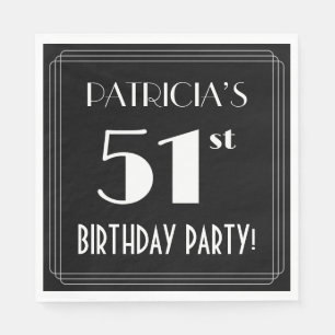 Guardanapo De Papel Rua Art Deco Look 51 Com Nome Personalizado