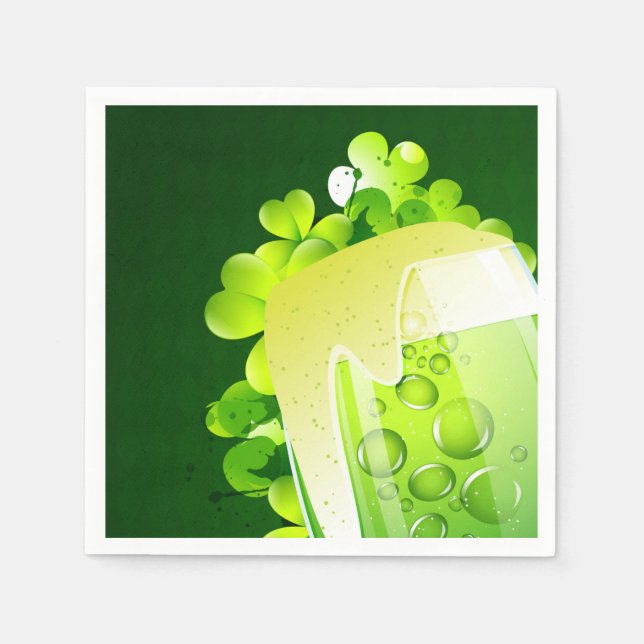 Guardanapo De Papel Rua, cerveja verde do dia de Patrick (Frente)