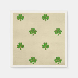Guardanapo De Papel Rua de Shamrock irlandês clássico. Dia de Patrick