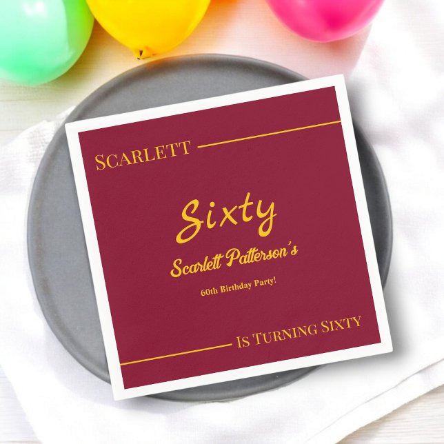 Guardanapo De Papel Rua Do Luxo Elegante E Dourado Aniversário Moderno (Criador carregado)