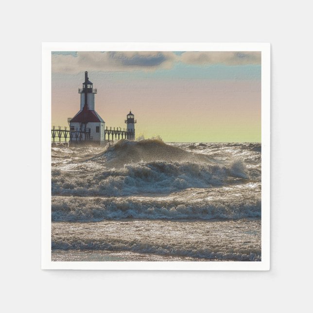 Guardanapo De Papel Rua Joseph Lighthouse Painterly (Frente)