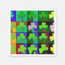 Rua. Patricks Napkins com Shamrocks 2