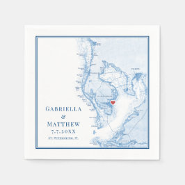 Guardanapo De Papel Rua. Pete Florida Map Elegant Wedding