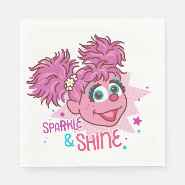 Guardanapo De Papel Rua Sésamo | Abby Cadabby - Sparkle & Shine (Frente)