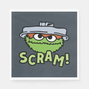 Guardanapo De Papel Rua Sésamo Oscar, o Grouch Scram!