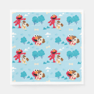Guardanapo De Papel Rua Sésamo   Padrão Elmo & Tango