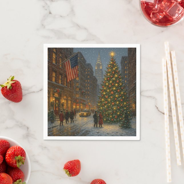 Guardanapo De Papel ruas de natal legais em nova york (Insitu)