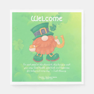Guardanapo De Papel Ruas irlandesas bonitas, Gnomo do Dia de Patrick
