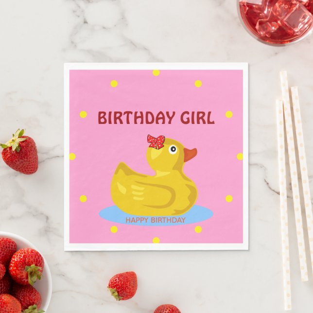 Guardanapo De Papel Rubber Ducky Birthday (Insitu)