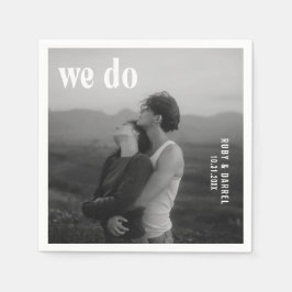 Guardanapo De Papel Ruby Photo Modern Wedding