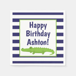 Guardanapo De Papel Rugby Stripes Alligator Partido Personalizado Napk