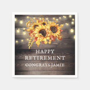 Guardanapo De Papel Russo Sunflower String Lights Retirement Party N