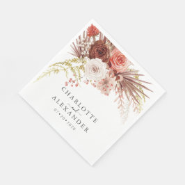 Guardanapo De Papel Rust Orange Terracotta Palmetto Deixa Casamento